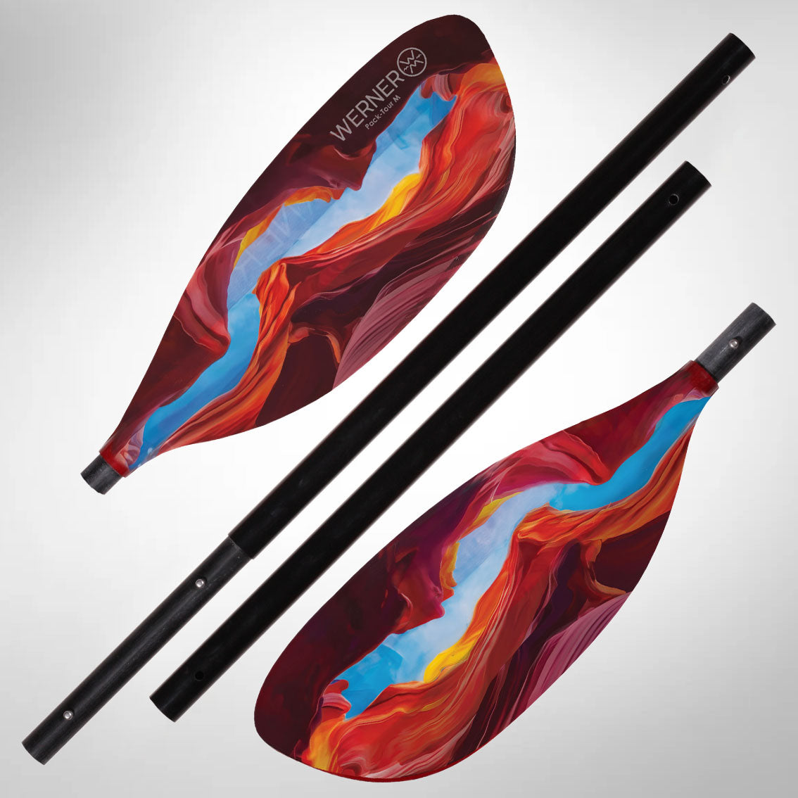 Werner Paddles PackTour M Adjustable Straight Shaft Packraft Paddle