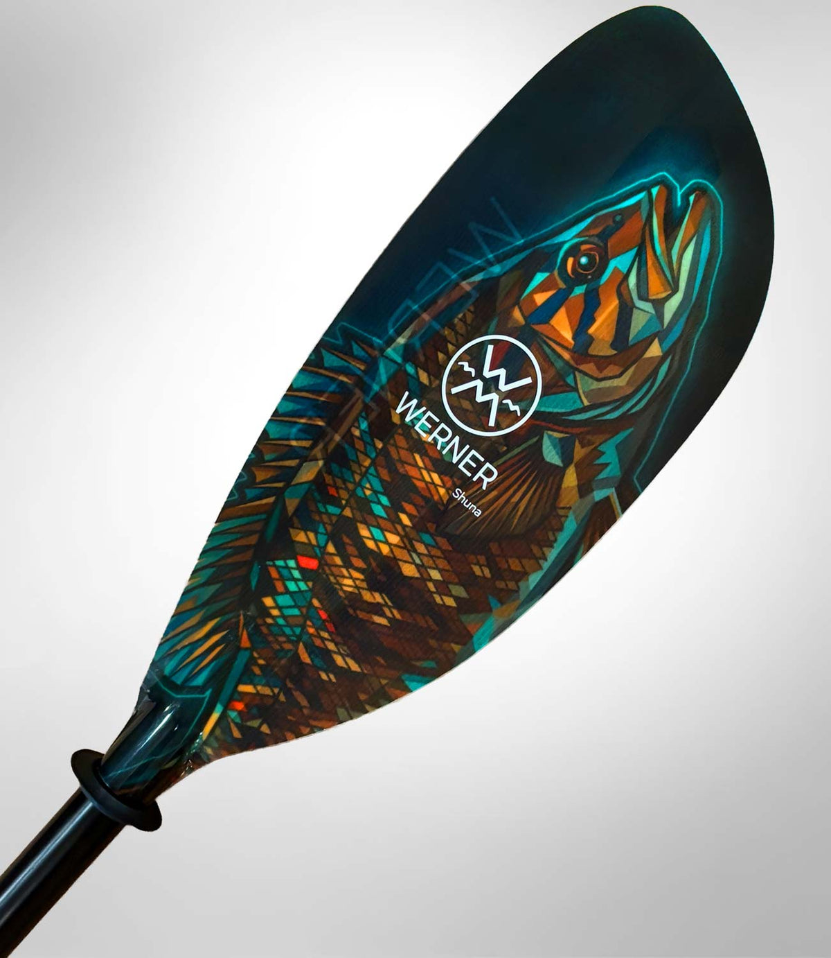 Werner Shuna kayak fishing paddle mosaic bass blade