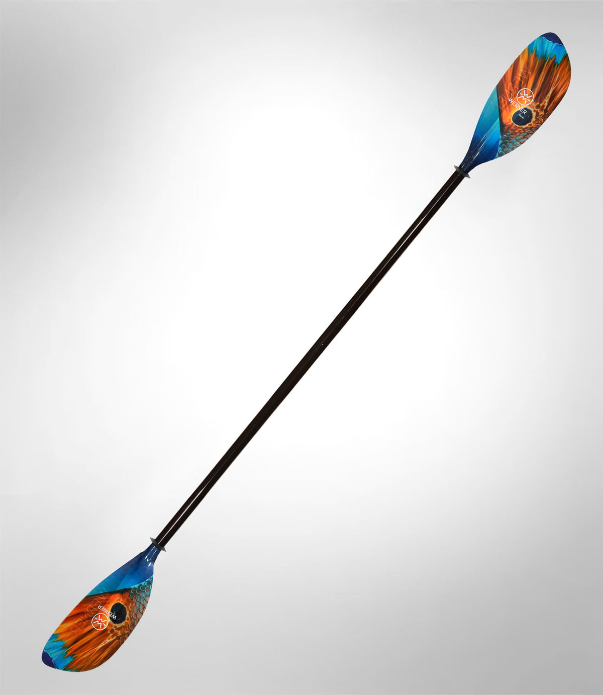 Werner Shuna kayak fishing paddle tailing red full length