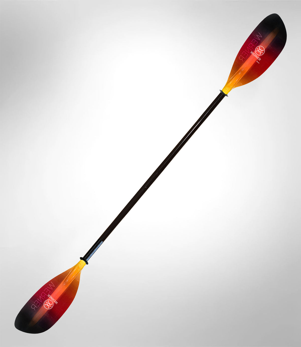 Werner Shuna 2 pience straight shaft kayak paddle full riot