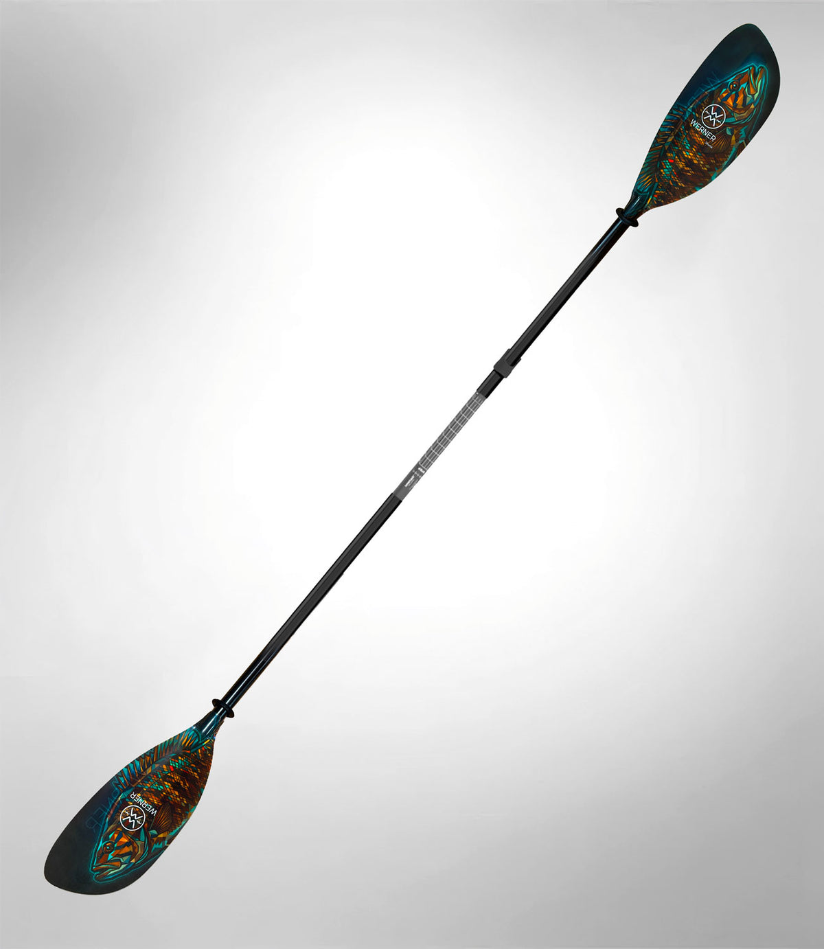 Werner Shuna adjustable kayak fishing paddle mosaic bass blade