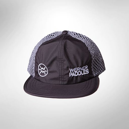 Sport Mesh Hat Black & Grey W/ White Logo