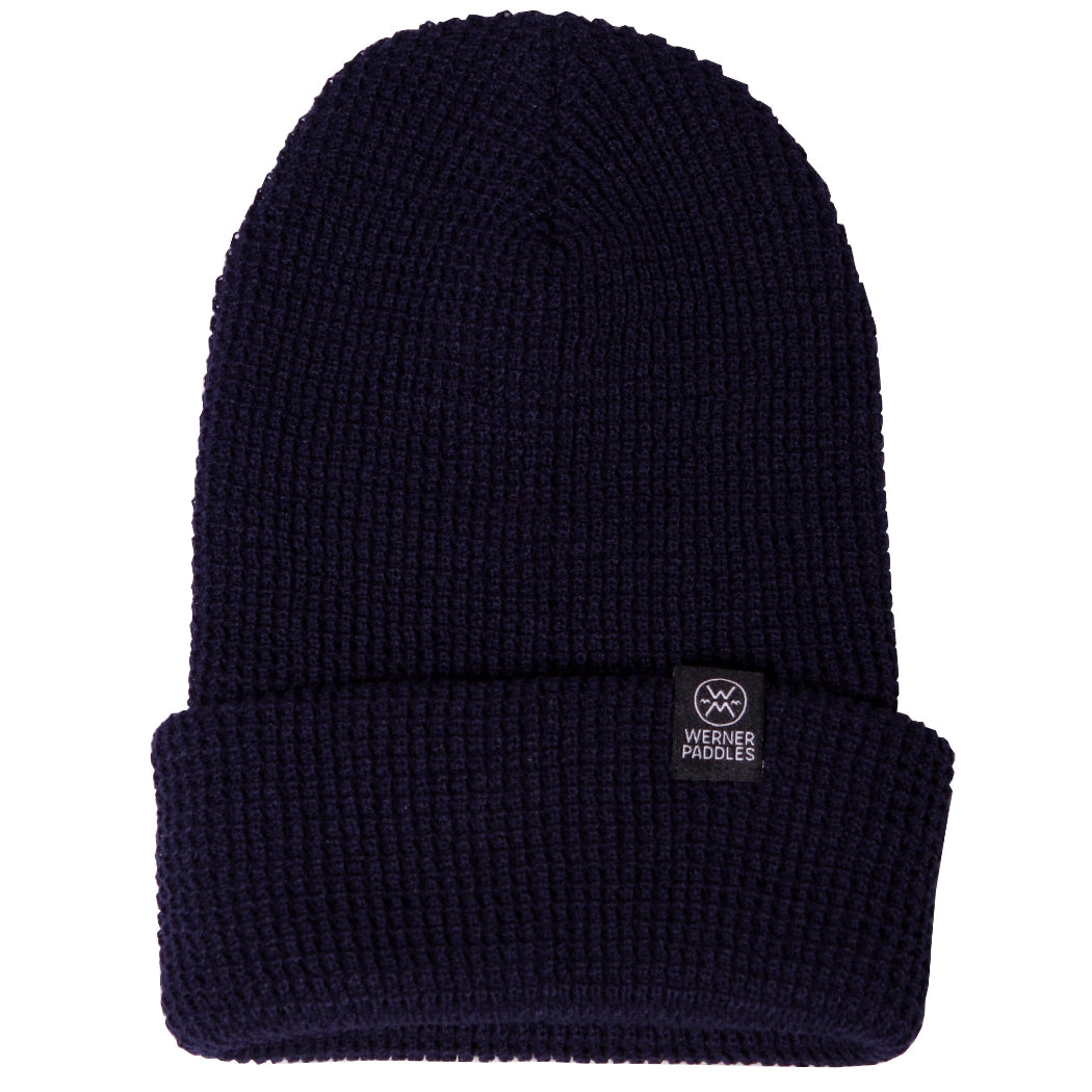 Werner Waffle Knit Beanie in Navy