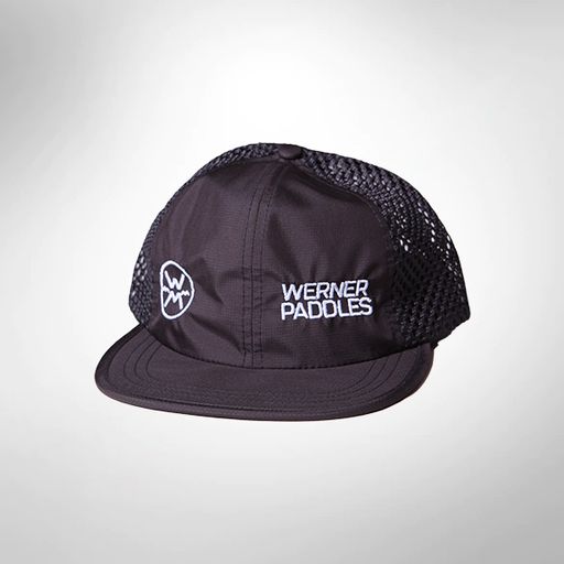Sport Mesh Hat Black W/ White Logo